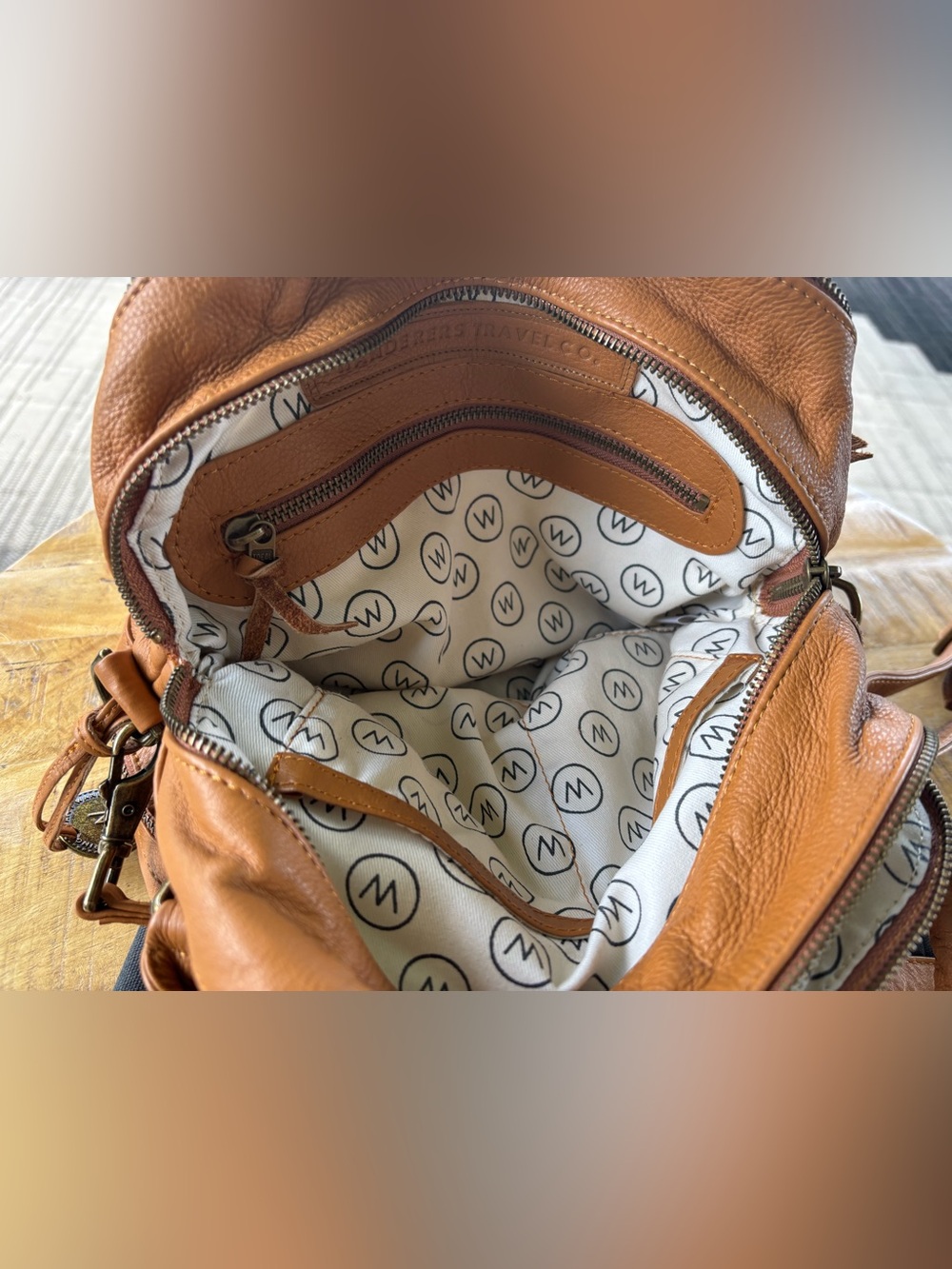 Wanderers Travel Co. Manhattan Tan Leather handbag - Picture 3 of 8